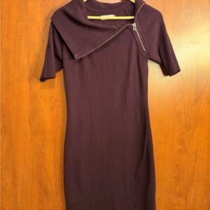 Elegant Purple Women's Sweater Dress